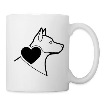 German Shepherd Heart Filled Minimal - Mug - white - Right
