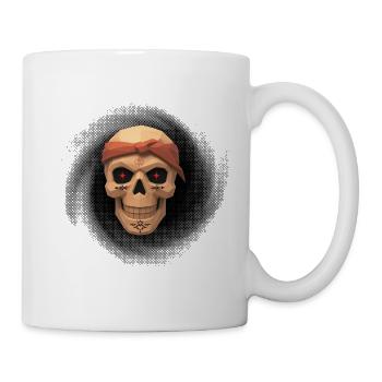 Black hole thug skull t-shirt design. - Mug - white - Right