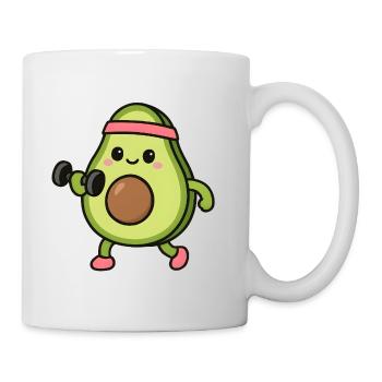 Avocat à la salle de sport - Mug blanc - blanc - Droite