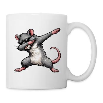 Dabbing Ratte - Tasse - Weiß - Rechts
