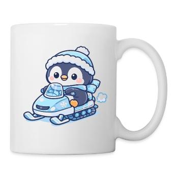 Penguin Snow Sled Magic - Mug - white - Right