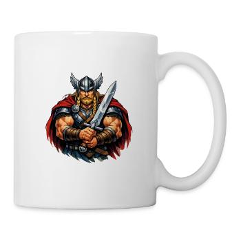 Wikinger Krieger mit Schwert - Tasse - Weiß - Rechts