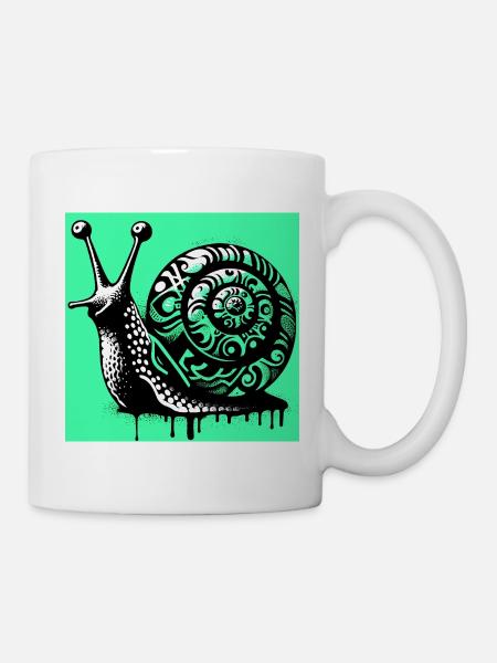 Schnecke - Tasse - Weiß