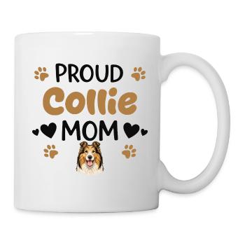 Mère Collie Fière, Collie - Mug blanc - blanc - Droite