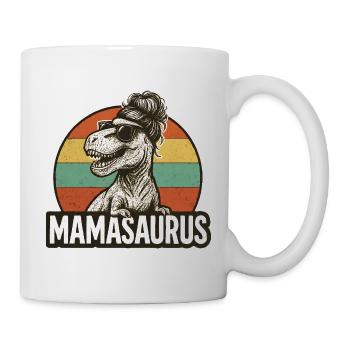 Mamasaurus Mama Mutter Geschenkidee Humor Lustig - Tasse - Weiß - Rechts