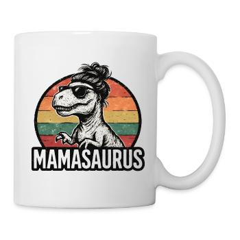Mamasaurus Mom Mom Gift Idea Humor Funny - Mug - white - Right