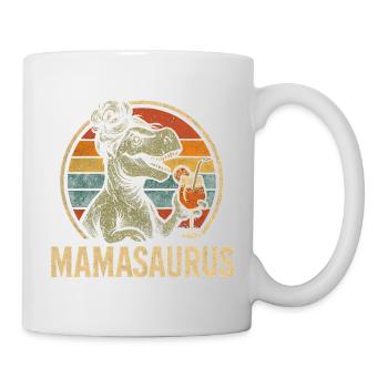 Mamasaurus Mama Mutter Geschenkidee Humor Lustig - Tasse - Weiß - Rechts
