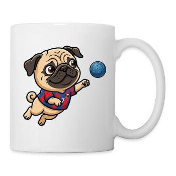 Funny Pug Handball Fan Number 7 - Mug - white - Right