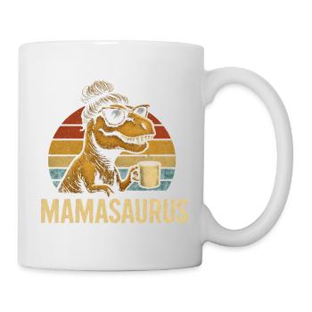 Mamasaurus Mama Mutter Geschenkidee Humor Lustig - Tasse - Weiß - Rechts