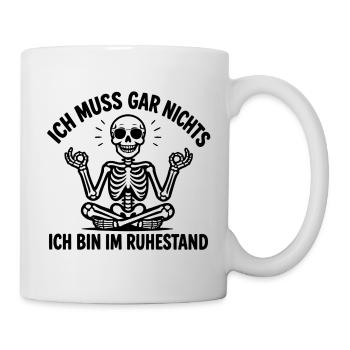 Super lustiges Rentner 2026 Skelett Design - Tasse - Weiß - Rechts