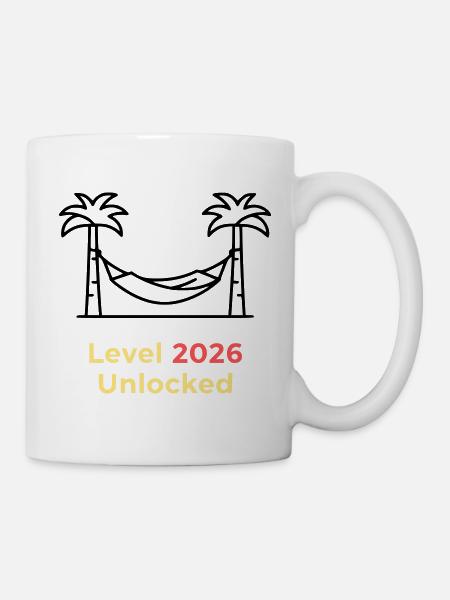 Level 2026 Unlocked Abschluss - Tasse - Weiß