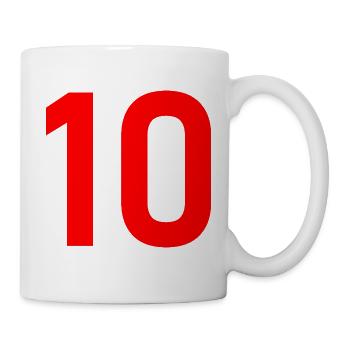 10. 10 YEARS. 10th ANNIVERSARY. 10 YEAR ANNIVERSARY. - Mug - white - Right