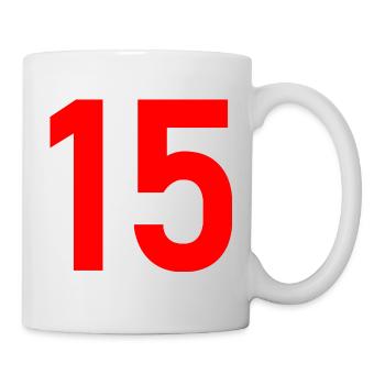 15. 15 YEARS. 15th ANNIVERSARY. 15 YEAR ANNIVERSARY. - Mug - white - Right