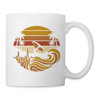 Sunset Surfing Palm Trees - Mug - white - Right