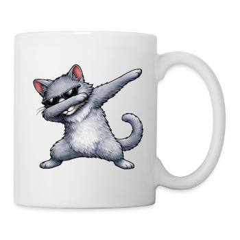 Dabbing Russisch Blau - Tasse - Weiß - Rechts