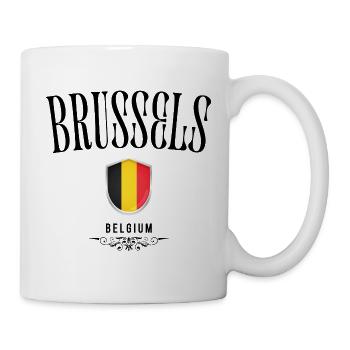 Souvenir Brüssel, elegantes Design Brüssel - Tasse - Weiß - Rechts