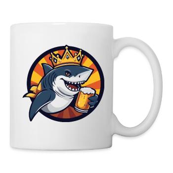 Bière de requin drôle - Mug blanc - blanc - Droite