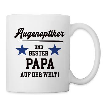 Augenoptiker Bester Papa Vatertag Geburtstag - Tasse - Weiß - Rechts