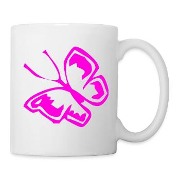 Papillon - Mug blanc - blanc - Droite