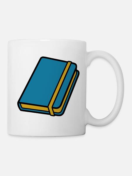 Edles Notizbuch Skizzenbuch - Tasse - Weiß