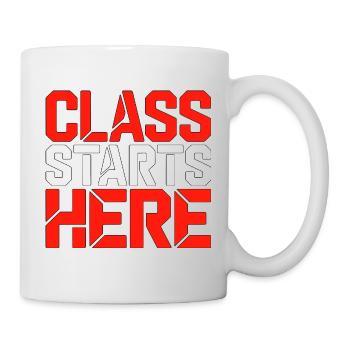 Le cours d’enseignant principal commence ici Aime l’éducation - Mug blanc - blanc - Droite