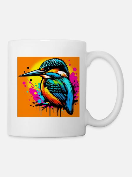 Eisvogel - Tasse - Weiß