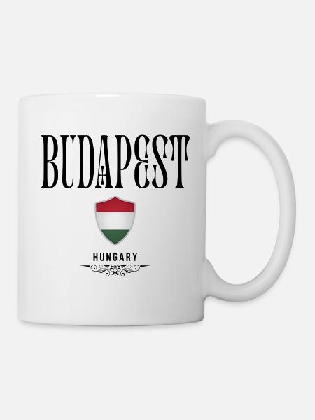 Budapester Souvenir, elegantes Design Budapest - Tasse - Weiß