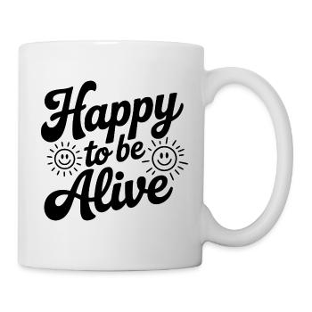 Heureux d’être en vie - Mug blanc - blanc - Droite