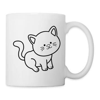 Chat Chat - Mug blanc - blanc - Droite