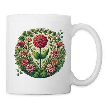 Circular Dahlia Garden - Mug - white - Right