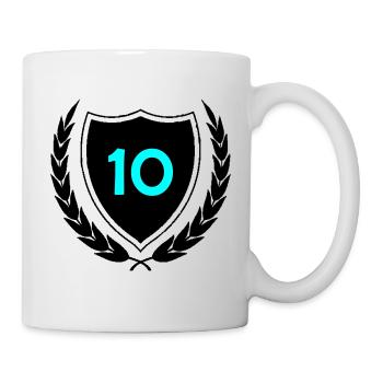 Neon Ten Numeral Print - Mug - white - Right