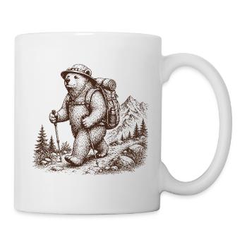 Cool Bear Hiking Outdoor Motif - Mug - white - Right