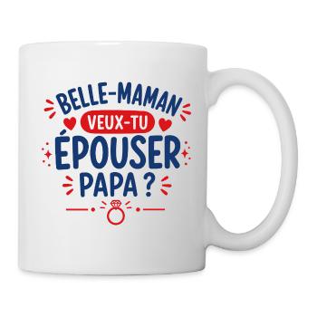 Belle-maman propose-t-elle Papa ? - Mug blanc - blanc - Droite