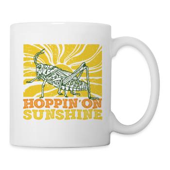 Grashüpfer Feldheuschrecken - Tasse - Weiß - Rechts
