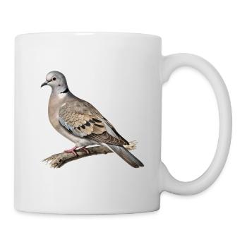 Turteltaube-Naturillustration - Tasse - Weiß - Rechts