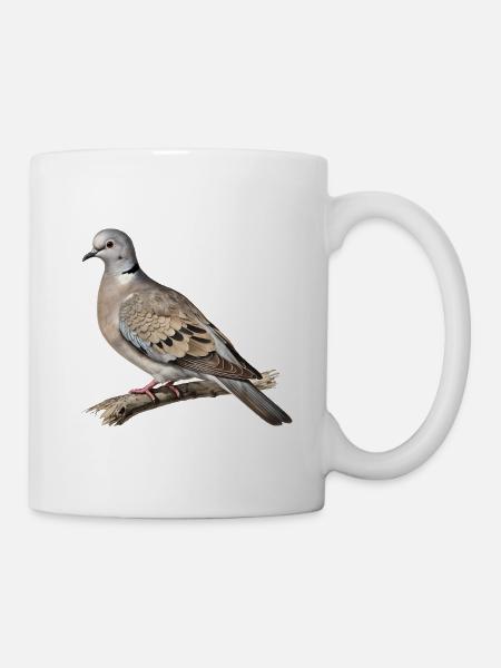 Turteltaube-Naturillustration - Tasse - Weiß