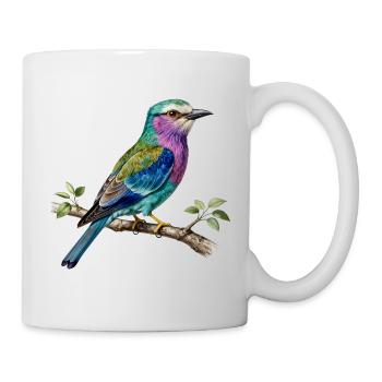Long-stranded roller – naturalistic engraving - Mug - white - Right