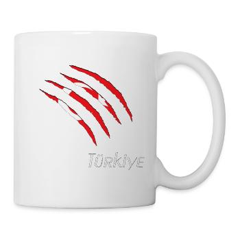 Türkei Flagge Türkische Krallenstreifen - Tasse - Weiß - Rechts