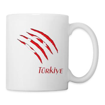 Türkei Krallenspuren Motiv - Tasse - Weiß - Rechts