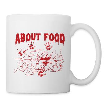 Nourriture ou tueurs en série : true crime drôle - Mug blanc - blanc - Droite