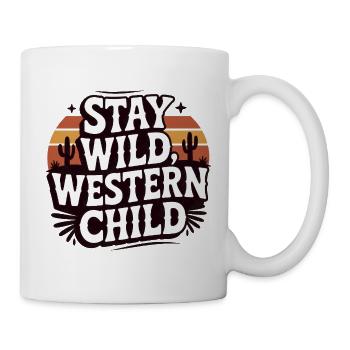 Stay Wild Western Child Retro Desert - Tasse - Weiß - Rechts