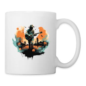 guitariste, guitariste, chanteur, musique country, vintage - Mug blanc - blanc - Droite
