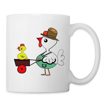 Chicken in Farm Chick Chickens Farmer - Mug - white - Right