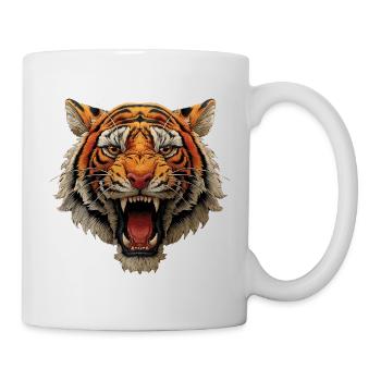 Tiger Head Roaring - Mug - white - Right