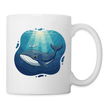Ozeanischer Wal im Sonnenlicht - Tasse - Weiß - Rechts