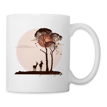 African savannah at night - Mug - white - Right