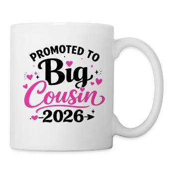 Niedliche Cousin-Design Herzen und Sterne - Tasse - Weiß - Rechts