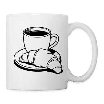 Croissant au café - Mug blanc - blanc - Droite
