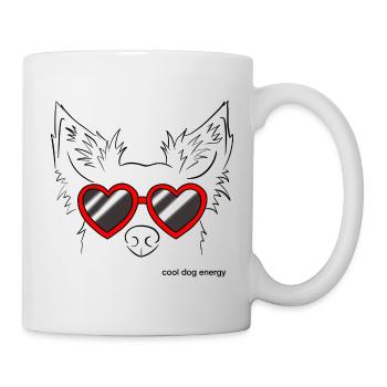 cool dog energy - Mug - white - Right