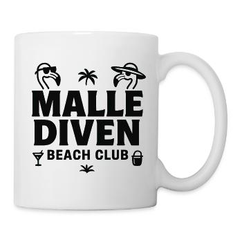 Malle Diven Beach Club Flamingo Mallorca Party - Mug - white - Right